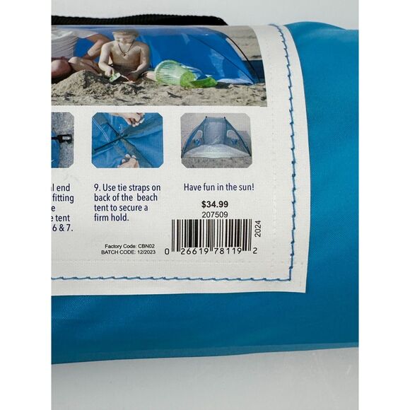 Copa Sport Cabana Blue Beach Camping Sun Wind Protection Complete NEW - Picture 4 of 4